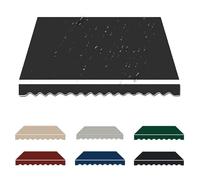 Tessuto di ricambio per tettoia da esterno, materiale impermeabile per veranda e balcone, 3,5 m x 3 m, copertura parasole - telaio non incluso (rosso)