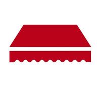 Tessuto di ricambio regolabile per tenda da giardino 3,5 x 2,4 m, copertura per terrazza, cortile, balcone, colore rosso (5 x) - resistente alle intemperie, protezione UV facile da installare