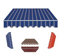 Tessuto di ricambio resistente ai raggi UV, per giardino, terrazza, balcone (4 x 2,5 m), facile da installare, resistente alle intemperie, copertura esterna