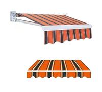 Tessuto di ricambio resistente ai raggi UV per tende retrattili 500 x 250 cm e 600 x 300 cm, copertura impermeabile per patio, giardino e tende da sole (4,9 x 3,7 m)