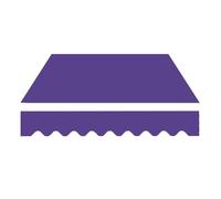 Tessuto di ricambio retrattile per tenda da giardino, terrazza e balcone, 3,5 x 2,4 m, colore viola, 4,5 x 3,5 m