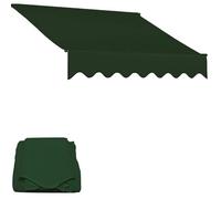 Tessuto di ricambio retrattile per tenda da patio, 3 x 2 m, 4 x 2 m, 5 x 2 m, baldacchino manuale per porte e balconi, verde scuro (4 x 1,5 m), resistente ai raggi UV.