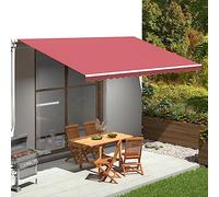Tessuto di ricambio rosso bordeaux per 5 tende parasole da esterno, ideale per patio e giardino (telaio non incluso)