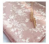 Tessuto Di Seta Tessuto in raso jacquard floreale setoso da 5/10 metri for sartoria, materiale di rivestimento interno for cucire abiti al metro nero bianco blu rosa Tessuto Di Seta Impermeabile(14,15