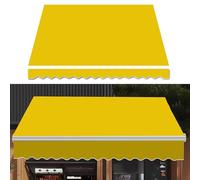 Tessuto di Sostituzione del Tenente Manuale Copertina Superiore Resistente Ai Raggi UV All'aperto Terrazza Riparo Ombra Gazebo Panno A Baldacchino Poliestere Impermeabil(Size:4x1.5m,Color:Giallo)