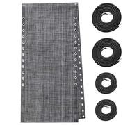 Tessuto di sostituzione della sedia da patio, tessuto di sostituzione della sedia a fionda con 4 bungee, kit di riparazione della sedia da patio traspirante per la sedia da giardino outdoor nero grig