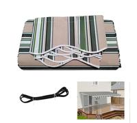 Tessuto di Sostituzione Della Tenda da Sole per Patio Retrattile (solo Tessuto) con Mantovana Tessuto A Baldacchino Poliestere Impermeabile Tela di Rifugio per Ombra da Sol(Size:3.5x2m,Color:stripe)