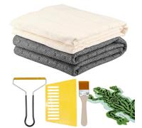 Tessuto di supporto per tappeto, design con linee segnate, antiscivolo per tappeti, grande kit di, ago perforato, tappeti fai da te, forniture, tessuto per principianti e