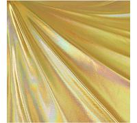 Tessuto dorato ologramma metallizzato tessuto lamé lucido 4 vie elasticizzato Sparkle Spandex tessuto da yard 99 x 150 cm in A17