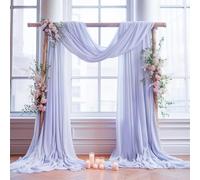 Tessuto drappeggiato per archi nuziali, 1 pannello da 4,7 m, in chiffon trasparente, colore viola, 6 m, per matrimoni, cerimonie di compleanno, decorazione per feste