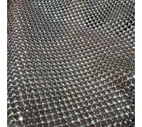 Tessuto elastico ad alta densità della maglia del strass di cristallo elastico per il tessuto scintillante del strass degli abiti da sera di usura del partito