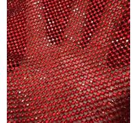 Tessuto elastico ad alta densità della maglia del strass di cristallo elastico per il tessuto scintillante del strass degli abiti da sera di usura del partito