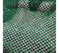 Tessuto elastico ad alta densità della maglia del strass di cristallo elastico per il tessuto scintillante del strass degli abiti da sera di usura del partito