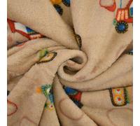 Tessuto Fleece Reversibile Doppio Sided Cuddle Beige