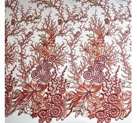 Tessuto floreale in pizzo da The Yard Tessuto di pizzo africano per abito rettangolare ricamo floreale in pizzo tovaglie da matrimonio runner da tavola in pizzo per matrimoni - 1 yard A20