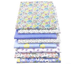 Tessuto floreale in twill di cotone, confezione da 8 pezzi, per progetti di cucito fatti in casa come assemblaggio di gonne e sviluppo di abbigliamento per bambini (40 x 50 cm)