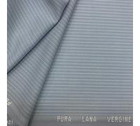 Tessuto Fresco Lana Gessato Bianco 50 Cm 6824