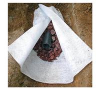 Tessuto geotessile da giardinaggio, tessuto non resistente 1 pezzo 5 once for drenaggio francese, vialetto, stabilizzazione del suolo e controllo delle infestanti(White,1mx45m/3.3ftx147.6ft)
