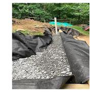 Tessuto geotessile non tessuto for drenaggio alla francese da 7 once - Barriera anti-erbacce di alta qualità for il controllo dell'erosione, vialetti e muri di contenimento(1mx45m/3.3ftx147.6ft WxL)