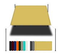 Tessuto impermeabile con protezione UV multicolore, 1,5 x 5,9 m, con occhielli per esterni, per prato, balcone, casa degli animali domestici, giardino, colore crema