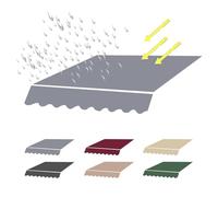 Tessuto impermeabile in 100% poliestere 280 g per tende retrattili, copertura di protezione solare per finestre e porte, solo tessuto (grigio chiaro Dimensioni: personalizzabile)