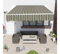 Tessuto impermeabile per tenda da sole, 6 x 3 m, con mantovana resistente agli strappi, per porte, terrazze, balconi e aziende, materiale di ricambio durevole