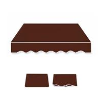 Tessuto impermeabile per tettoia da esterno, tela di ricambio per tende da sole, materiale per tende da sole (marrone, 4 x 2 m), durevole e resistente alle intemperie