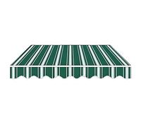 Tessuto impermeabile personalizzabile per tende da sole Copertura a baldacchino manuale retrattile per finestre e porte Design a righe 4x3m Materiale di ricambio durevole
