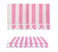 Tessuto impermeabile retrattile per tenda da sole, tela a righe rosa, 30,5 x 3,5 m e 33 x 2 m, copertura per la sostituzione di finestre e patio (6 x 2 m)