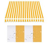 Tessuto impermeabile retrattile per tende da sole 2,5 x 2 m, 4 x 2 x 1,5 m, 5 x nero e bianco (giallo 2,5 x 1,5 m) perfetto per patio e balcone