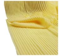 Tessuto in chiffon plissettato con motivo a volant, perle, per abiti, gonne, costumi, cucito, materiali artigianali, larghezza 150 cm, LX177 (giallo, raddrizzare, 2 metri)