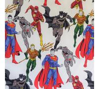 Tessuto In Cotone Con Design Digitale - JUSTICE LEAGUE