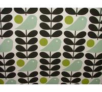 Tessuto In Cotone Orla Kiely Early Bird Granite Per Tendaggi E Cuscini