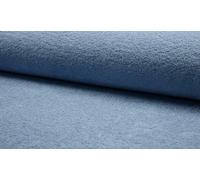 Tessuto In Cotone Spugna A Doppia Faccia - Blu Polveroso