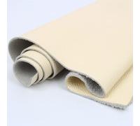 Tessuto in ecopelle con effetto granulato, Tessuto in pelle pieno fiore, spessore 1,5 mm, multicolore, dimensioni multiple, lavorazione della fai da te(Beige White,50x50cm)