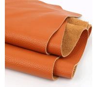 Tessuto in ecopelle con effetto granulato, Tessuto in pelle pieno fiore, spessore 1,5 mm, multicolore, dimensioni multiple, lavorazione della fai da te(Honey,30x30cm)