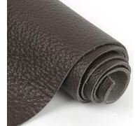 Tessuto in ecopelle con effetto granulato, Tessuto in pelle pieno fiore, spessore 1,5 mm, multicolore, dimensioni multiple, lavorazione della fai da te(Dark Gr,50x100cm)