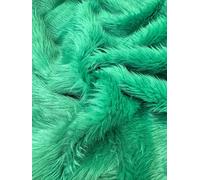 Tessuto in finta pelliccia, colore verde smeraldo.