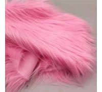 Tessuto in finta pelliccia rosa Shaggy 66 × 20 pollici 170x50 cm, Shaggy soffice e soffice for il costume invernale di Halloween Cosplay della barba di Babbo Natale fai da te(Pink)