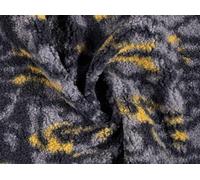 Tessuto In Finta Pelliccia Sherpa Fleece Design Blu
