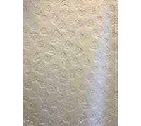 Tessuto In Fleece Morbido A Due Facce EMBOSSATO - CUORI BIANCHI