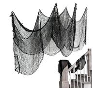 Tessuto in garza per Halloween, decorazione spaventosa in tessuto, flessibile, accessorio di scena, rete leggermente tagliata, materiale a rete facile da sfilacciare, effetto sputa, con look