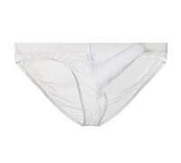 Tessuto in maglia fine da uomo trasparente per esperienze seducenti, momenti speciali con design discreto traspirante come biancheria intima da uomo, bianco, M