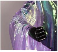 Tessuto in organza, Tessuto in tulle organza for costumi da matrimonio e spettacoli multicolore elasticizzato 150 cm x 50(4)