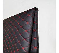 Tessuto in Pelle al Metro 1.4 * 1m Tessuto in Similpelle Tessuto Ecopelle per Mobili in Ecopelle per Cuscini Auto(Color:Nero Rosso)