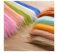 Tessuto in Pelliccia Artificiale Tessuto a Pelo 9cm Lungo Mucchio Materiale di Morbida e Liscio Pelliccia Finta Tessuto di Peluche per Feste Costumi Cosplay Vestito di Halloween 45x25cm(Color:Pink 3)