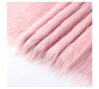 Tessuto in pelliccia sintetica a pelo corto, Tessuto in pelliccia sintetica di The Squares, tessuto in a pelo lungo 12 cm, 50 * 180(Pink 8)