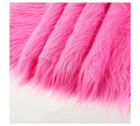 Tessuto in pelliccia sintetica a pelo corto, Tessuto in pelliccia sintetica di The Squares, tessuto in a pelo lungo 12 cm, 50 * 180(Pink 5)