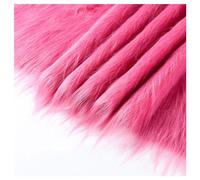 Tessuto in pelliccia sintetica a pelo lungo, Tessuto in pelliccia sintetica di The Squares, tessuto in a pelo lungo 12 cm, 50 * 180(Pink 7)