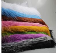 Tessuto in Pelliccia Sintetica Pelo Lungo 12 Cm Tessuto di Lusso Shag per L'artigianato Fai da Te Sfondo Foto Prop Fursuit Tappeti Costumi Moda Decorazione Cosplay 50x170 Cm(Color:29 Royal Blue)